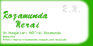 rozamunda merai business card